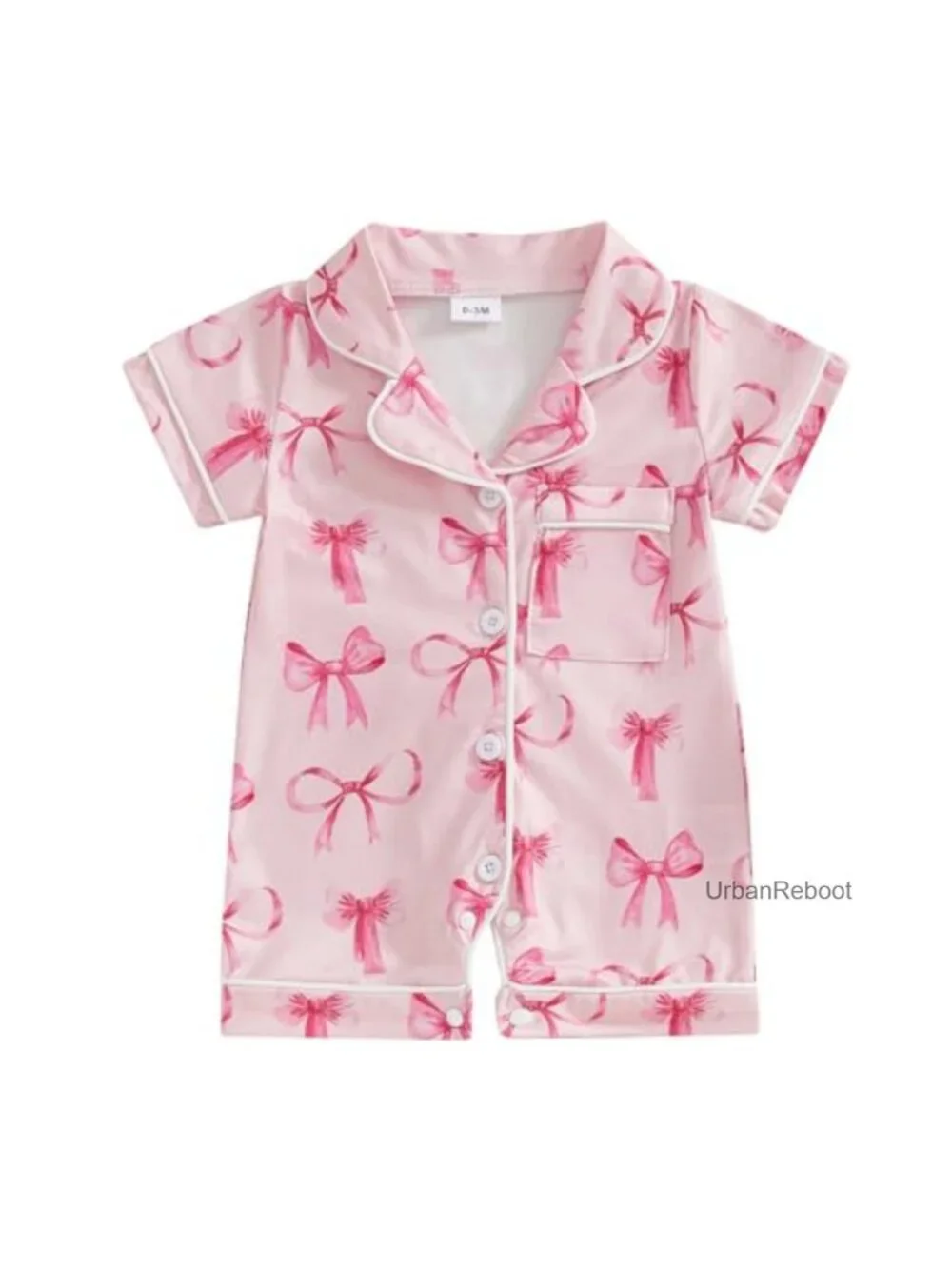 Newborn Summer Pajamas Baby Boy Girl Button Down Romper Cute Infant Sleepwear